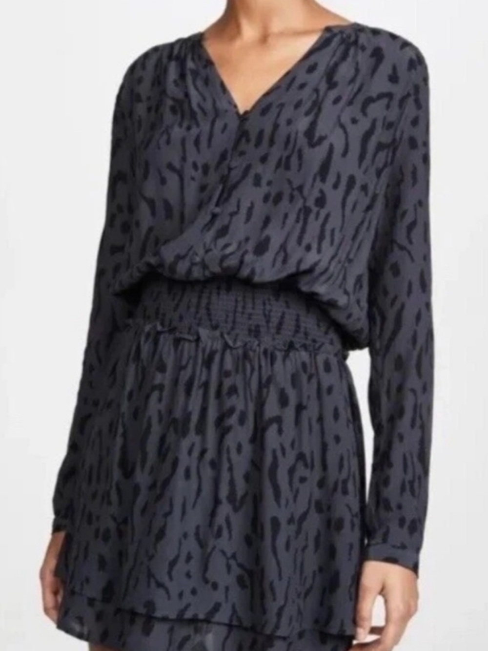 Rails Jazmine Mini Dress Cheetah Print Contemporary Boho Chic Anthro LBD L NWT